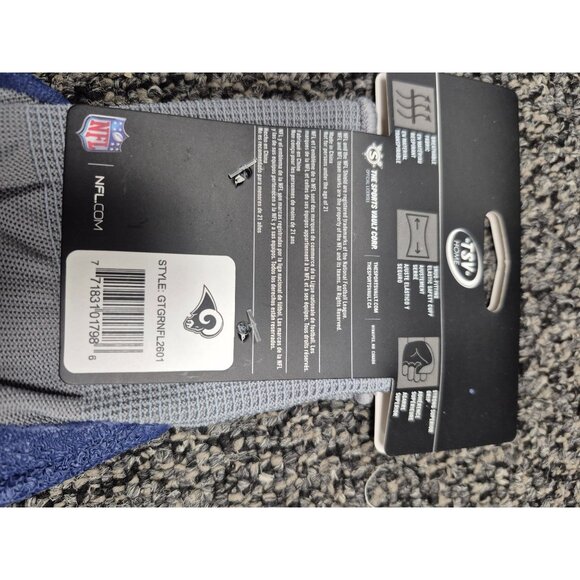 NFL Los Angeles Rams Work Gloves The Gripper One Size Fits Most Blue & Gray - Picture 5 of 5